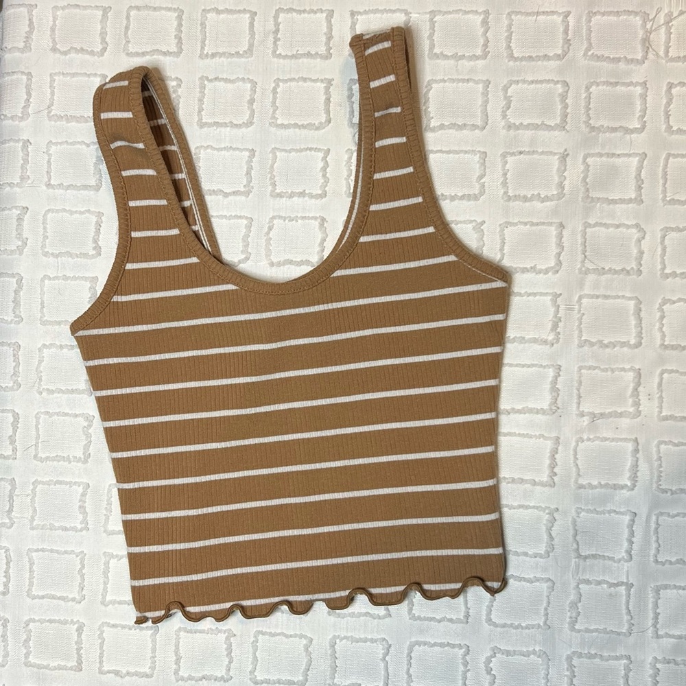 Papero C Striped Crop Top Size S